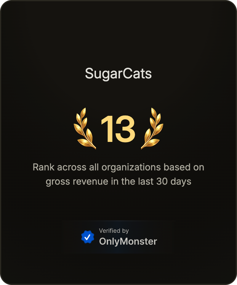 SugarCats — rank #13 verified by OnlyMonster